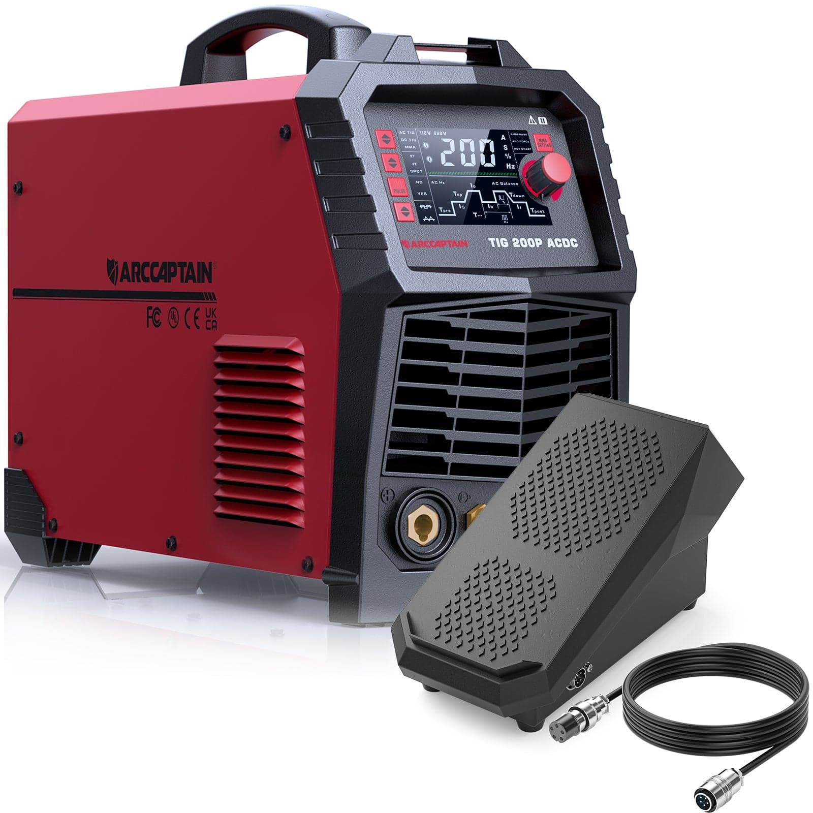 Arccaptain TIG200P AC DC Multi Process Pulse TIG Aluminum Welder - Image 11