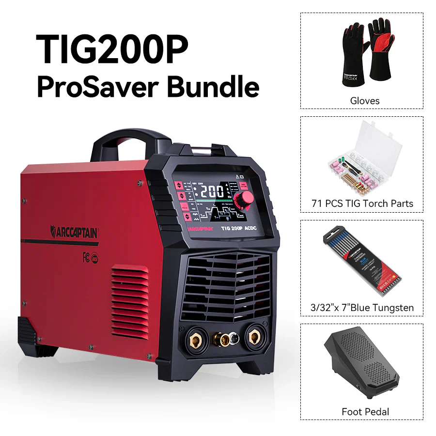Arccaptain TIG200P AC DC Multi Process Pulse TIG Aluminum Welder - Image 12