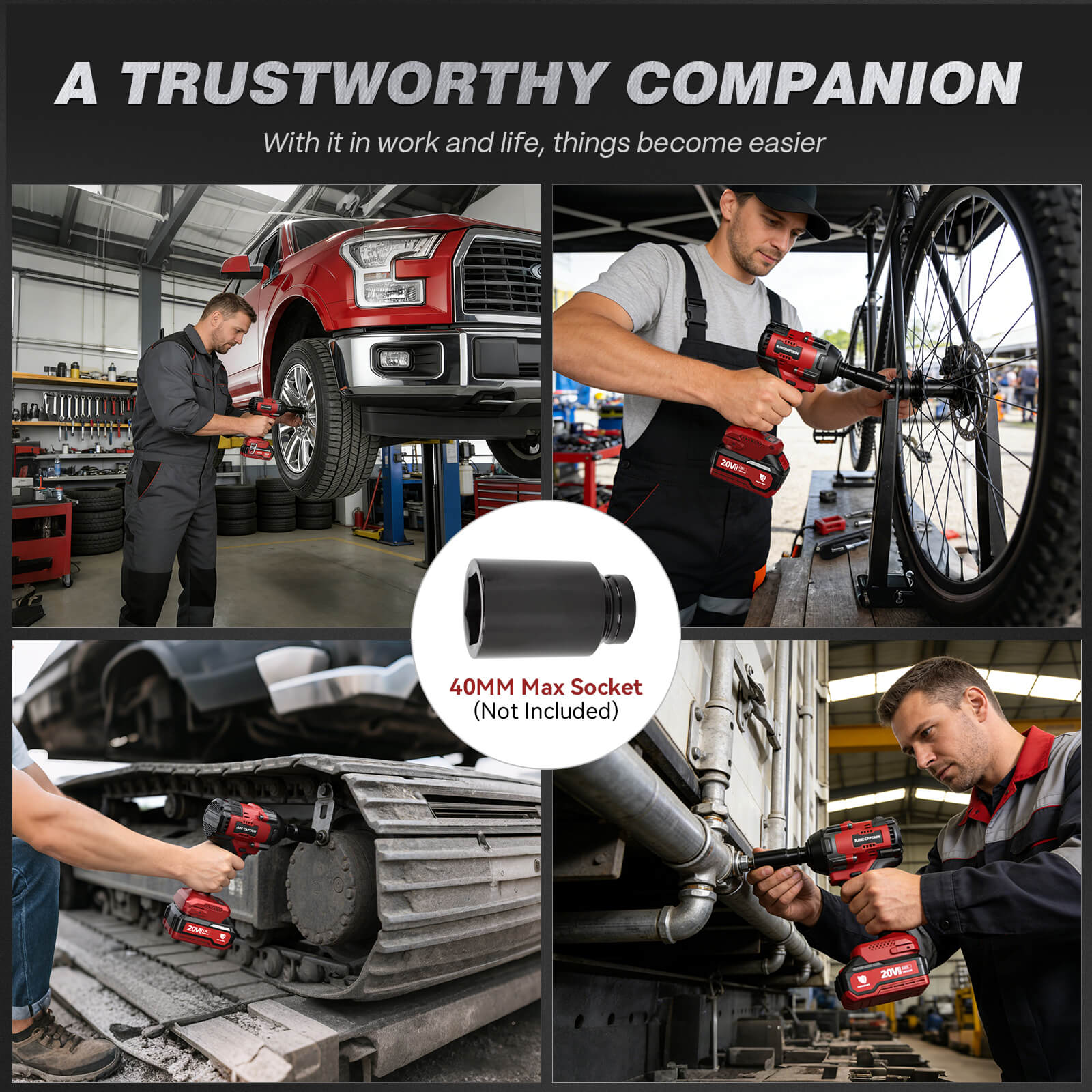 Arccaptain 20V Cordless Brushless Impact Wrench AR-IW100 - Image 7