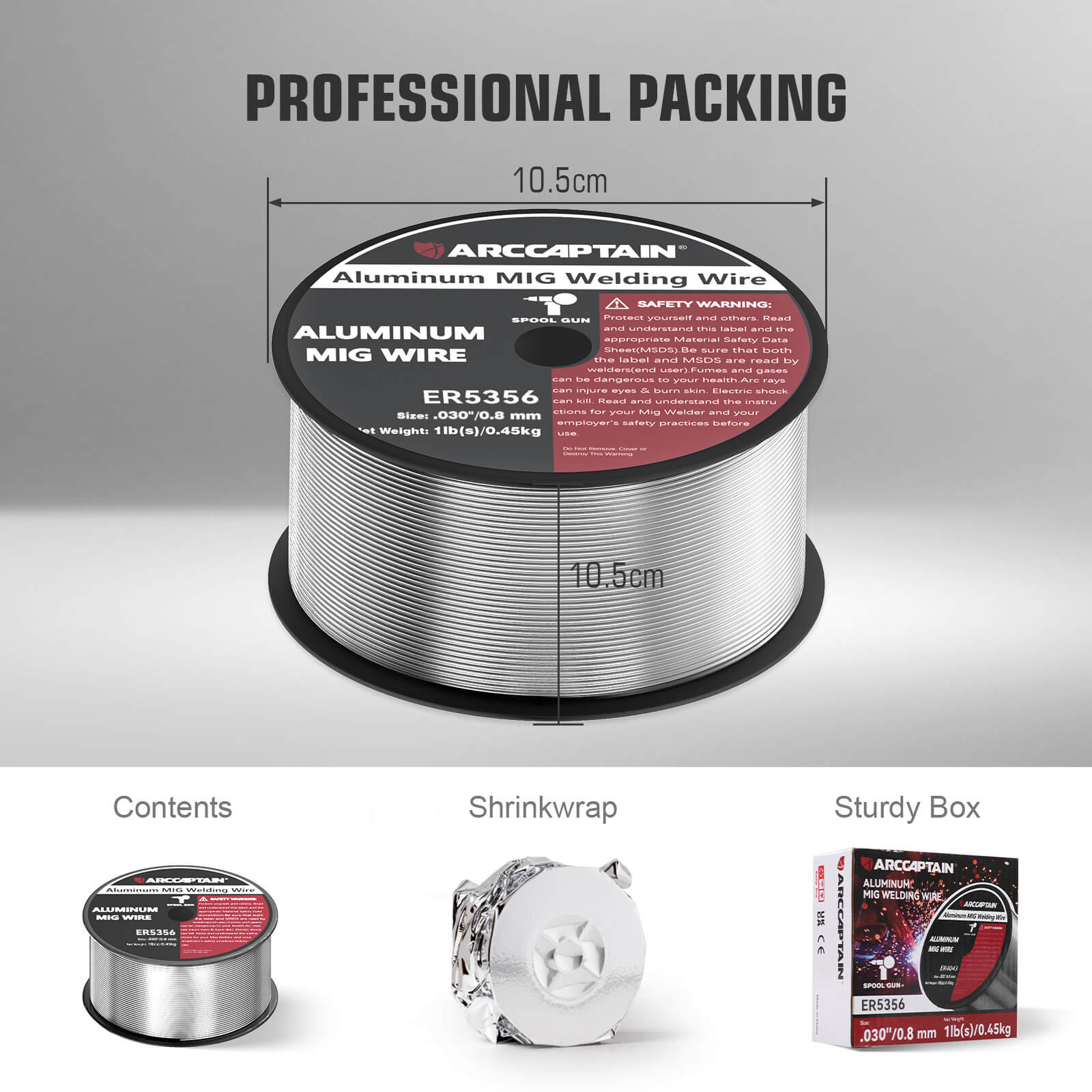 ARCCAPTAIN Aluminum Welding Wire 1 Pound Aluminum MIG Wire - Image 4