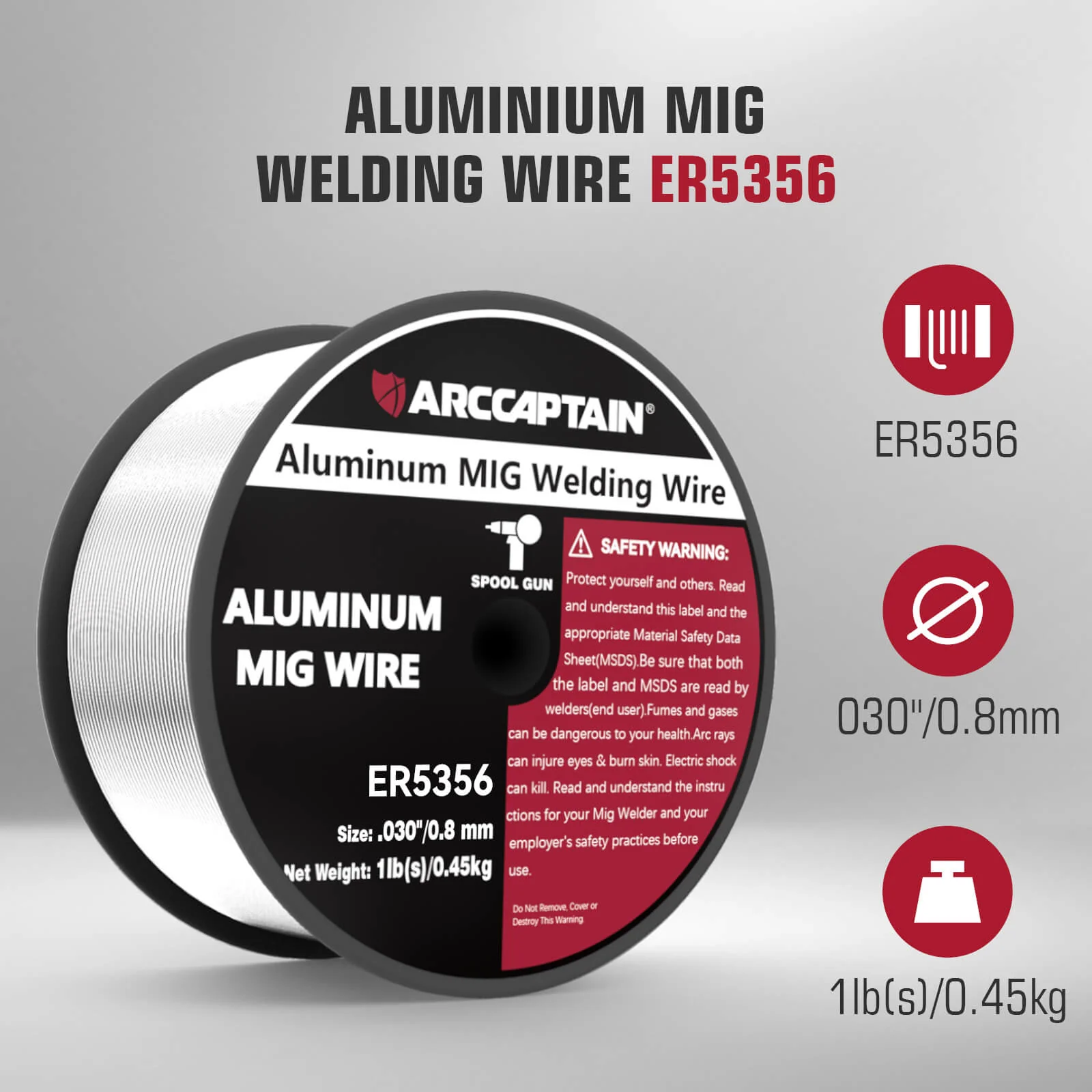 ARCCAPTAIN Aluminum Welding Wire 1 Pound Aluminum MIG Wire - Image 3