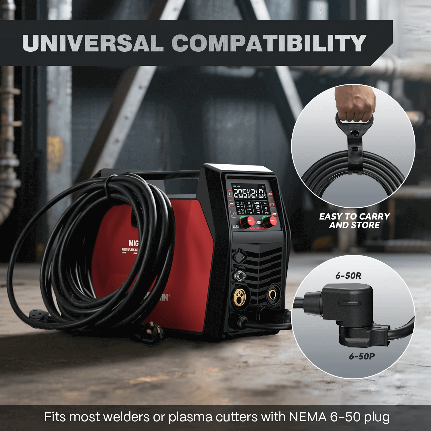 40 Amps 220V Power Extension Cord Heavy Duty Welding Cord - Image 6