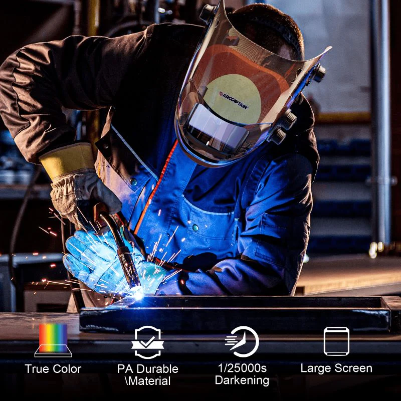 VisionMax X200 Welder Helmet Adjustable Comfortable Hood Cowboy Design - Image 2