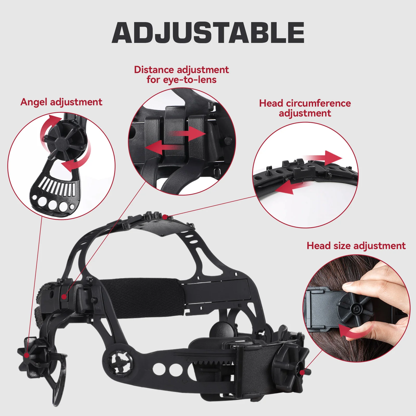 ClearLite X100 Adjustable Headgear Welding Helmet Headgear for Welding Hood - Image 4