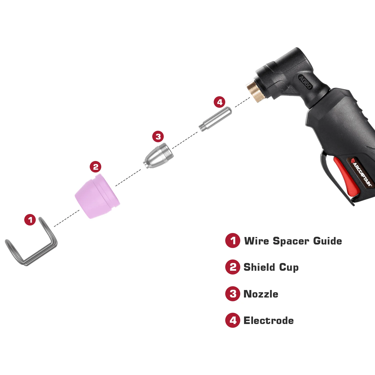 ARCCAPTAIN AG60 Pilot Arc Non-Touch Plasma Cutting Torch - Image 5