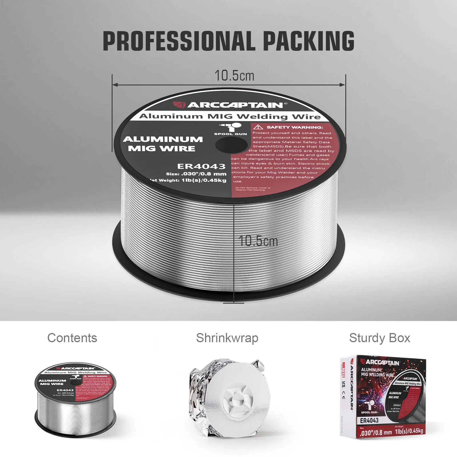 ARCCAPTAIN Aluminum Welding Wire 1 Pound Aluminum MIG Wire - Image 13