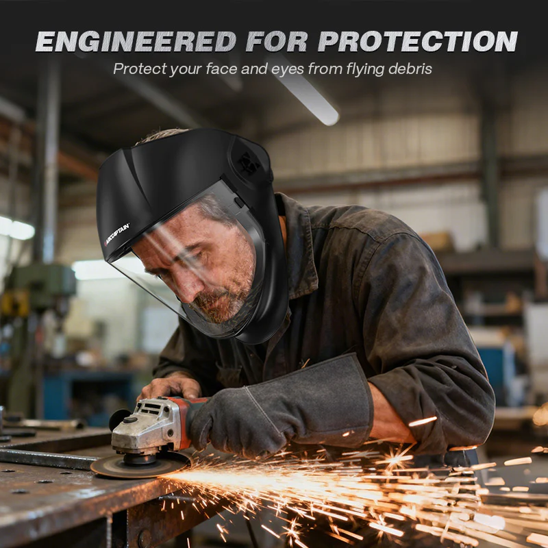 Arccaptain Clear Full Face Shield for Grinding and Cutting Work - Image 7