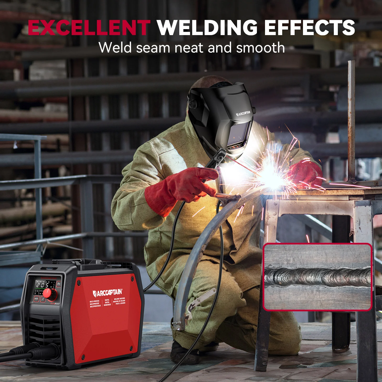 Arccaptain ARC205 Pro Dual Voltage SYN Stick Welder - Image 4