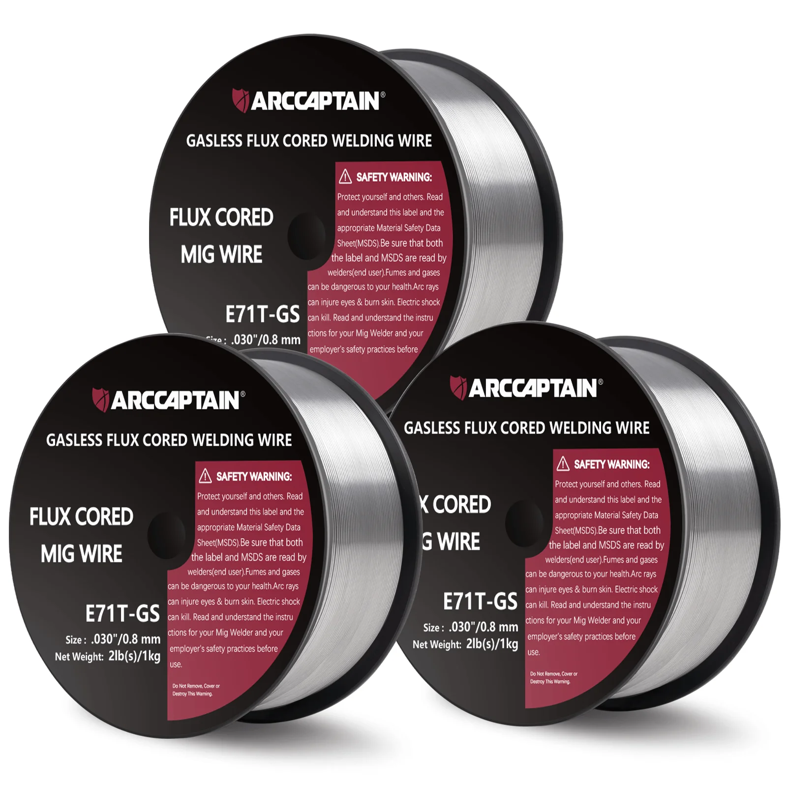 Arccaptain ‎E71T-GS Flux Core Wire 2 Lbs Spool Gasless Carbon Steel MIG Wire - Image 13