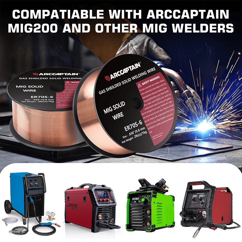 Arccaptain 2 Lbs ER70S-6 MIG Welding Wire Gas Solid Wire - Image 8