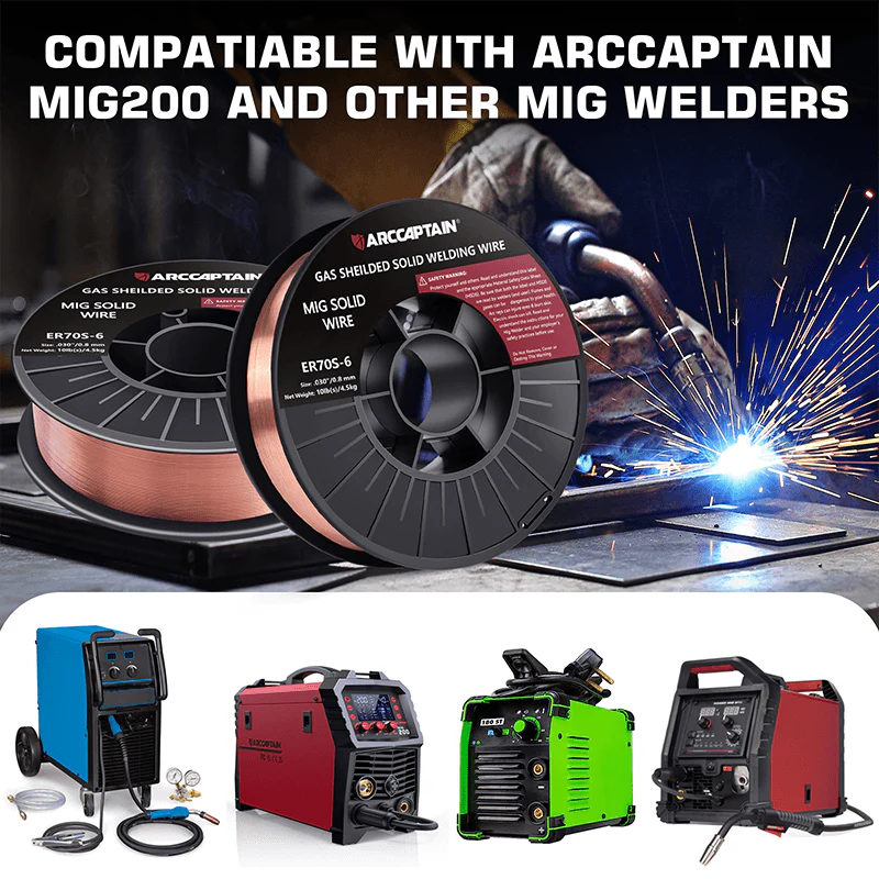 Arccaptain ER70S-6 Welding Wire 10 Lbs Low Splatter MIG Wire - Image 8