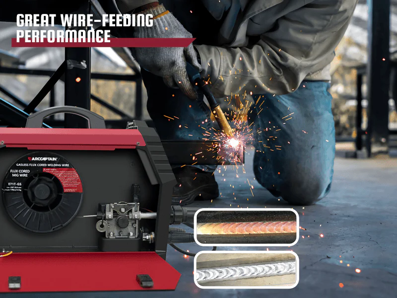 ARCCAPTAIN E71T-GS 10LB Gasless Flux Core Wire, Self-Shielded, All Positions - Image 10
