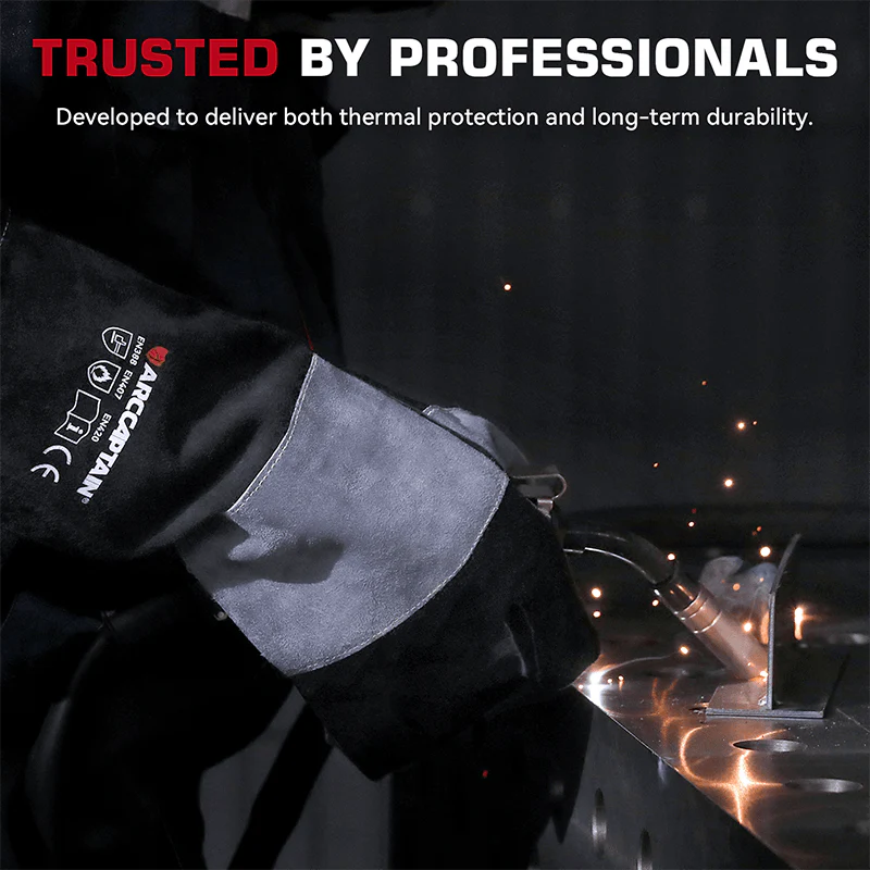 ARCCAPTAIN  16 Inch Leather MIG Welding 932℉ Heat Resistant Glove - Image 4