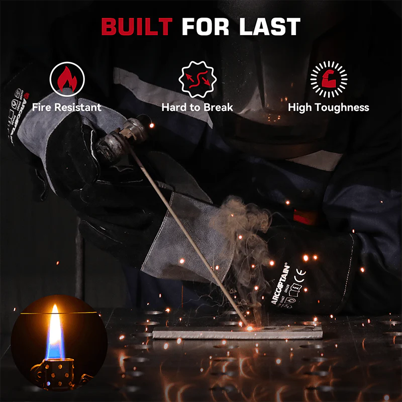 ARCCAPTAIN  16 Inch Leather MIG Welding 932℉ Heat Resistant Glove - Image 5
