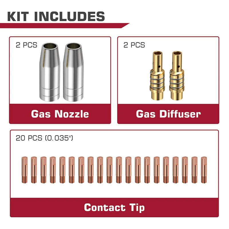 Arccaptain MIG200/MIG130 MB15 MIG Torch Replacement Parts - Image 7