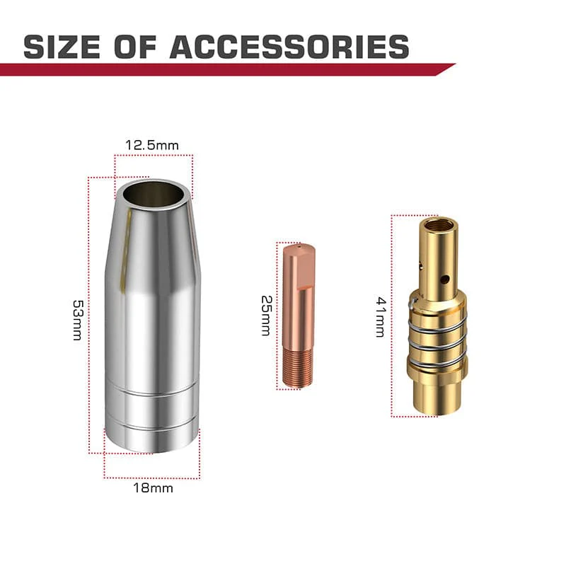 Arccaptain MIG200/MIG130 MB15 MIG Torch Replacement Parts - Image 8