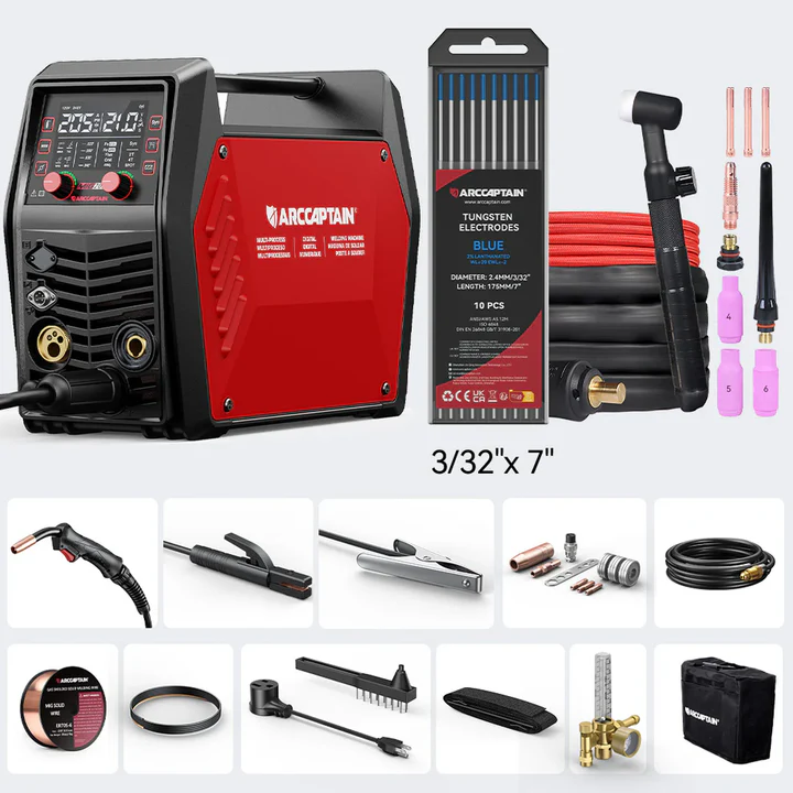Arccaptain MIG205 Pro Gas MIG Welder Stainless Steel Multi Process Machine - Image 12