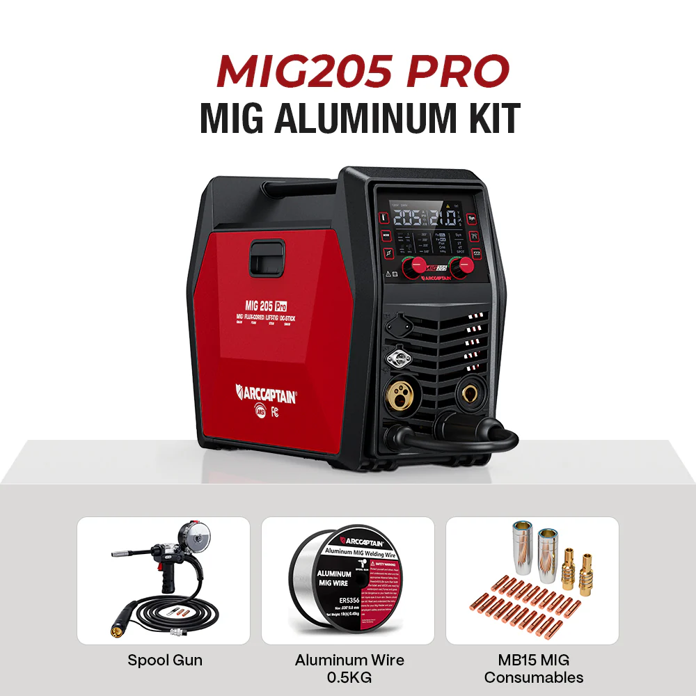 Arccaptain MIG205 Pro Gas MIG Welder Stainless Steel Multi Process Machine - Image 13