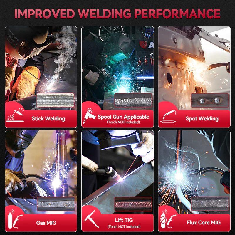 Arccaptain MIG205 Pro Gas MIG Welder Stainless Steel Multi Process Machine - Image 4