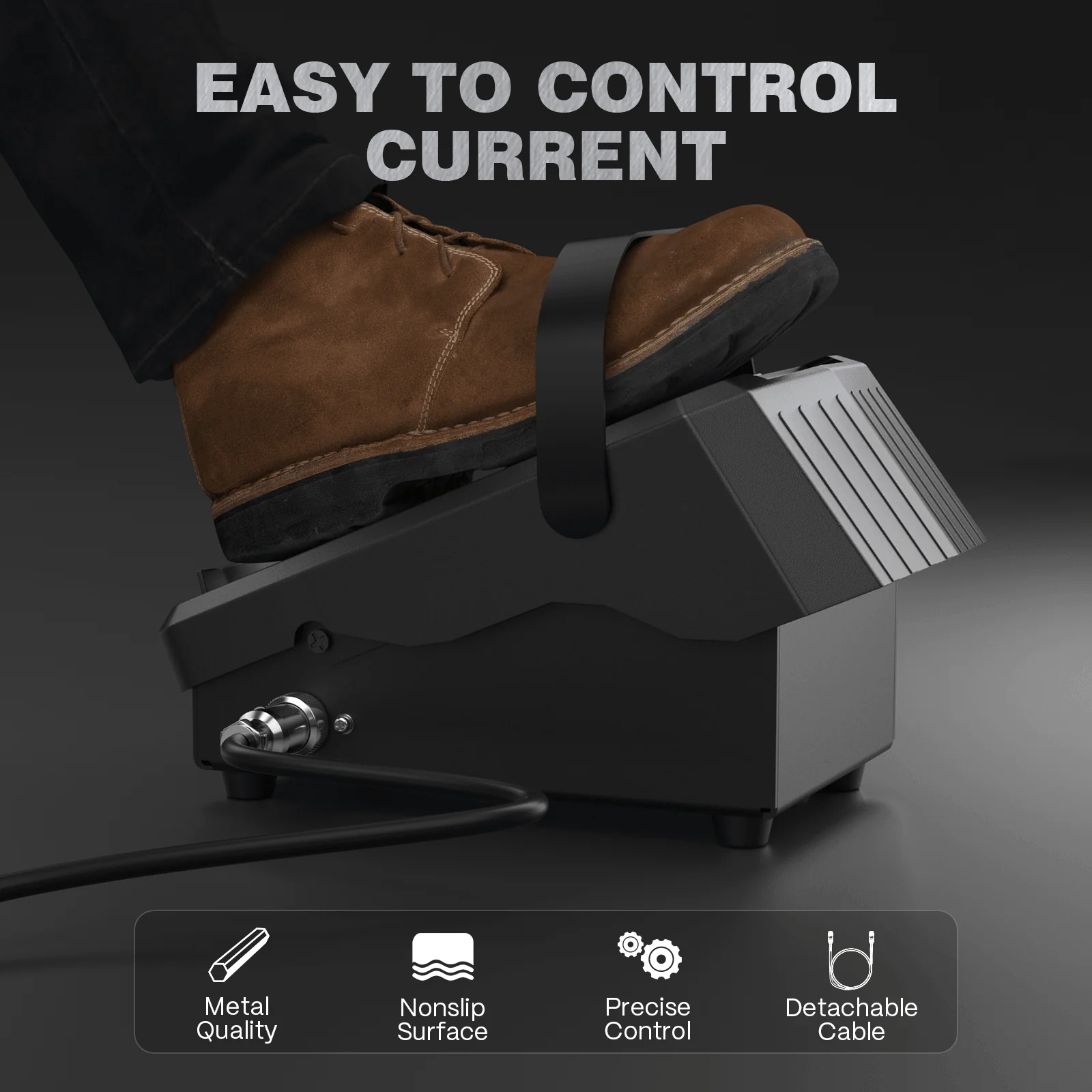 5-Pin Remote Amp Control with Strap Foot Pedal for TIG Welder - Image 8