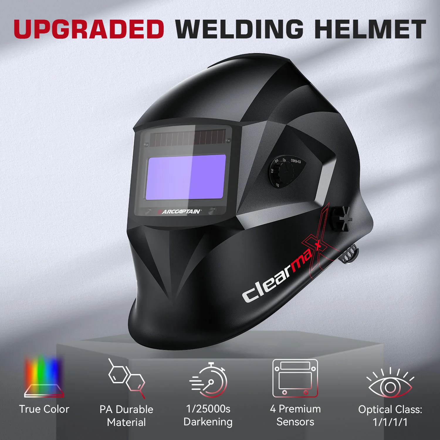 ClearLite X100 Welding Helmets with Auto Darkening 3.86''x1.69'' - Image 13