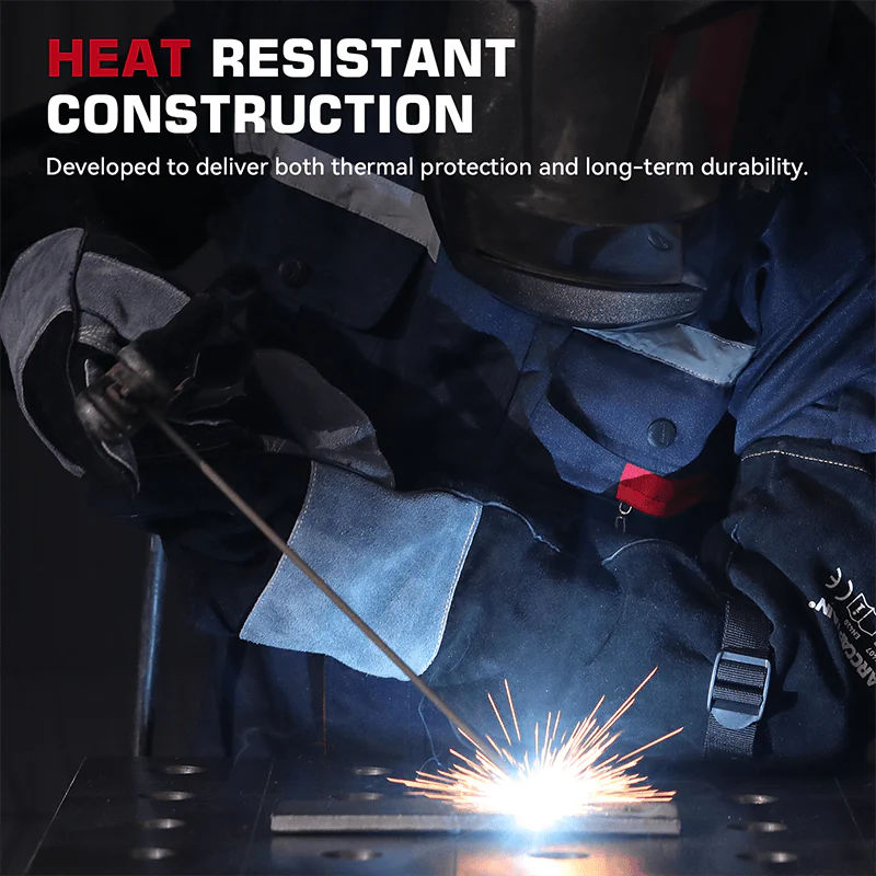 Arccaptain 24 Inch Extra Long Heat Resistant MIG/Stick Welding Gloves - Image 3