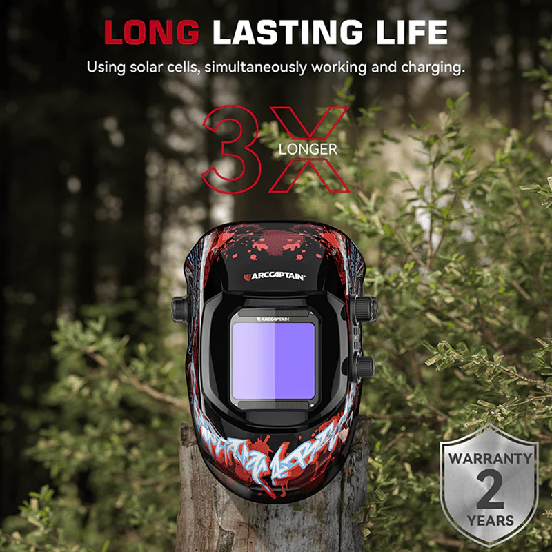 VisionMax X200 Large Viewing Screen Welding Mask Bloodshed Design - Image 4