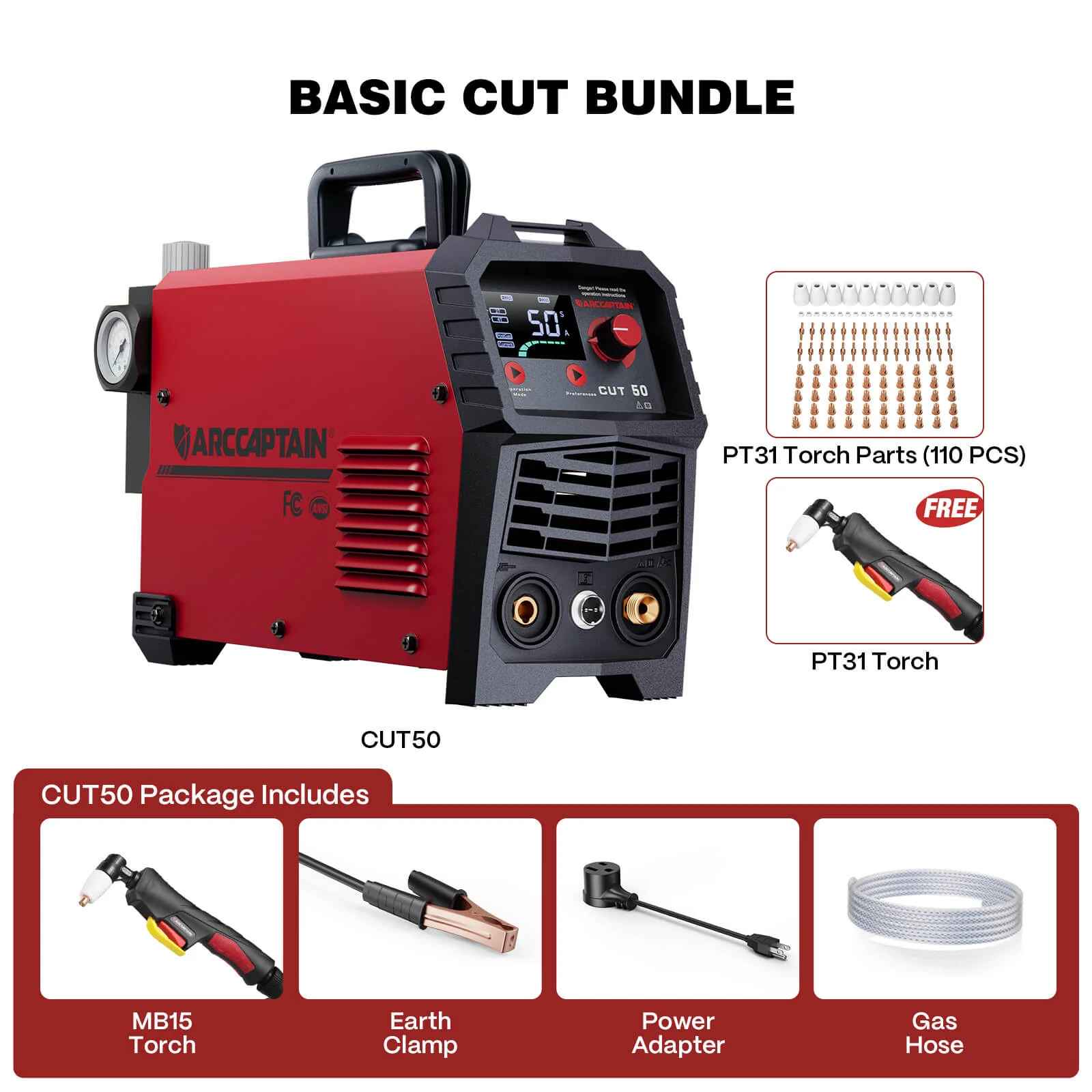 Arccaptain CUT50 Plasma Cutter Dual Voltage - Image 10