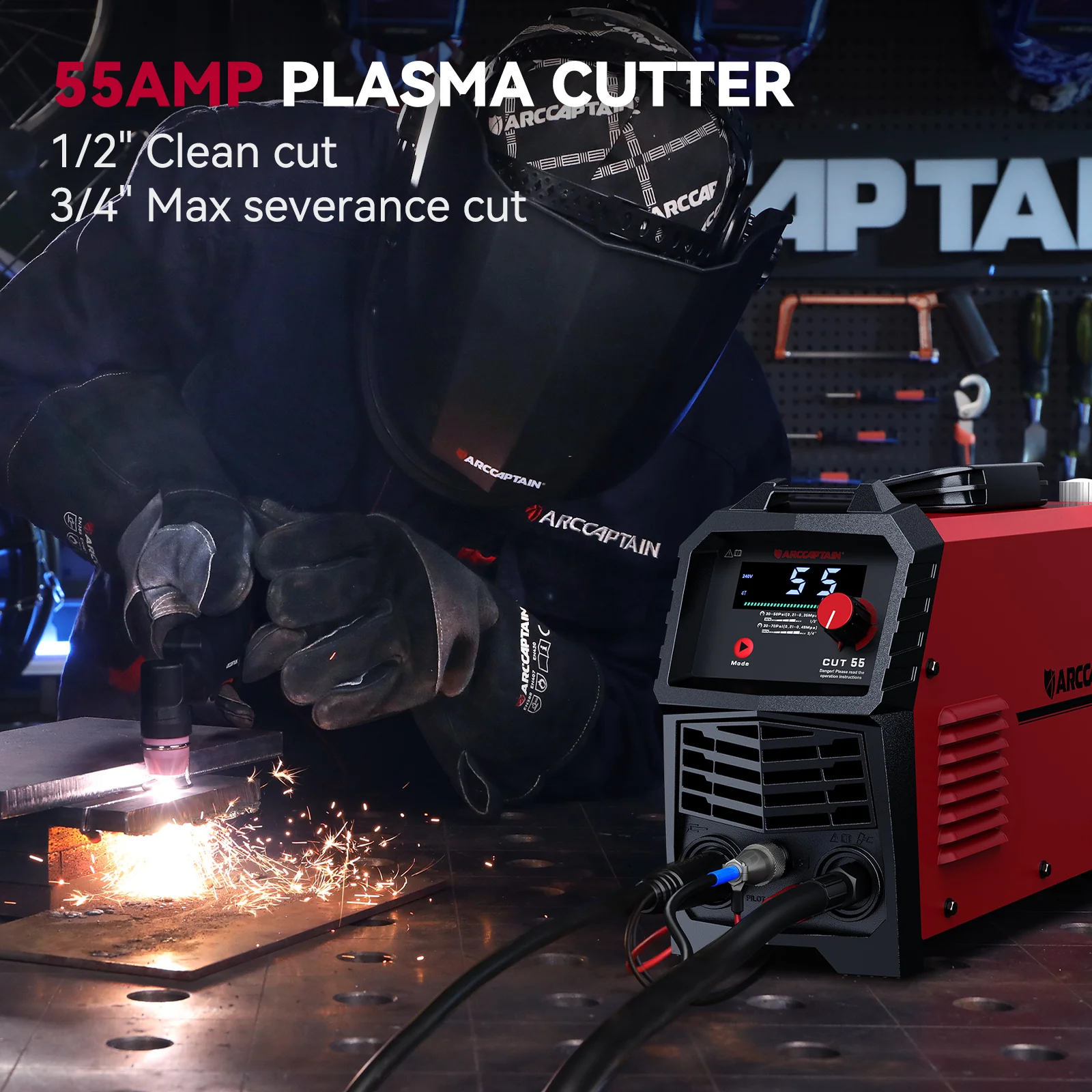 Arccaptain CUT55 HF Pilot Arc Plasma Cutter for Thick Plate - Image 3