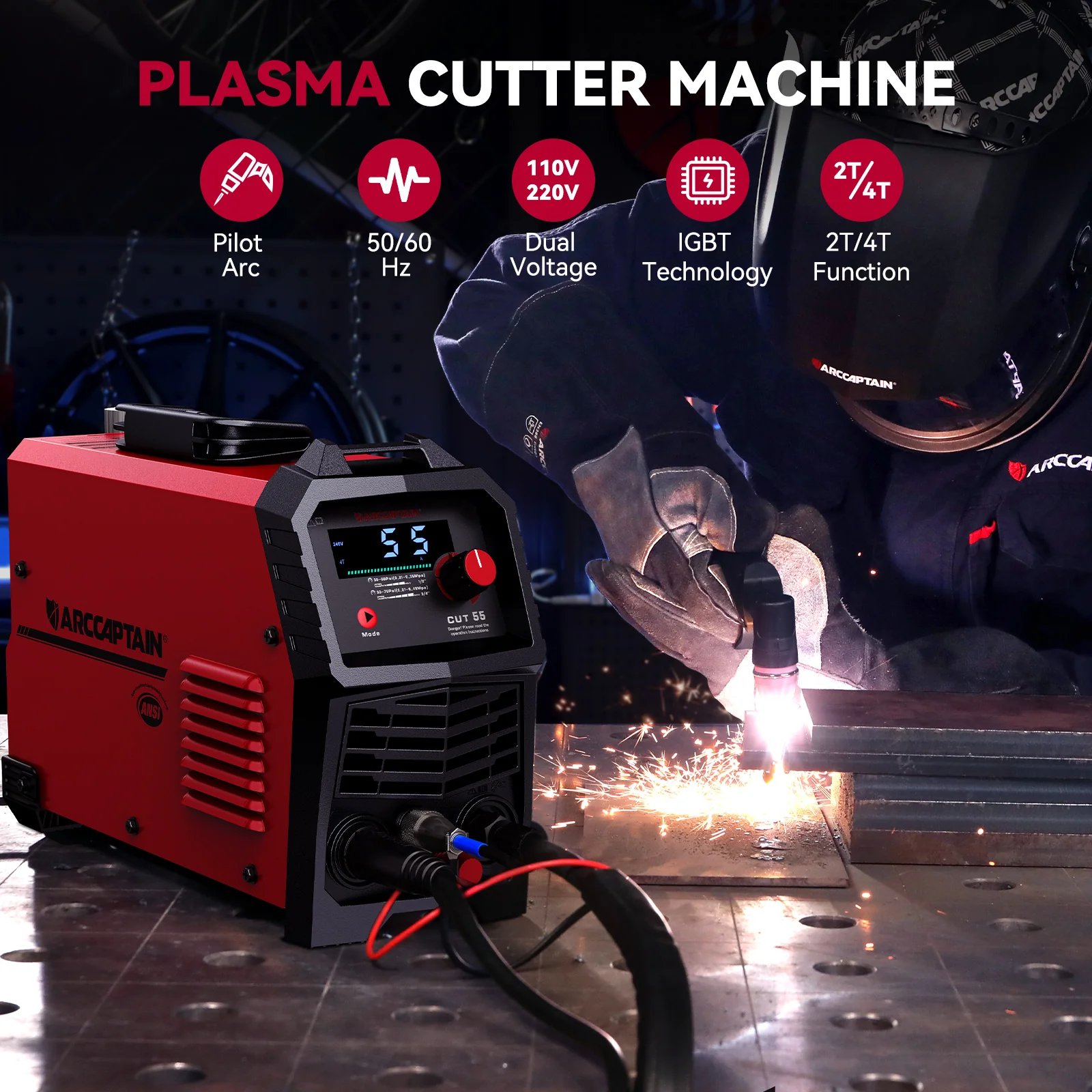 Arccaptain CUT55 HF Pilot Arc Plasma Cutter for Thick Plate - Image 6