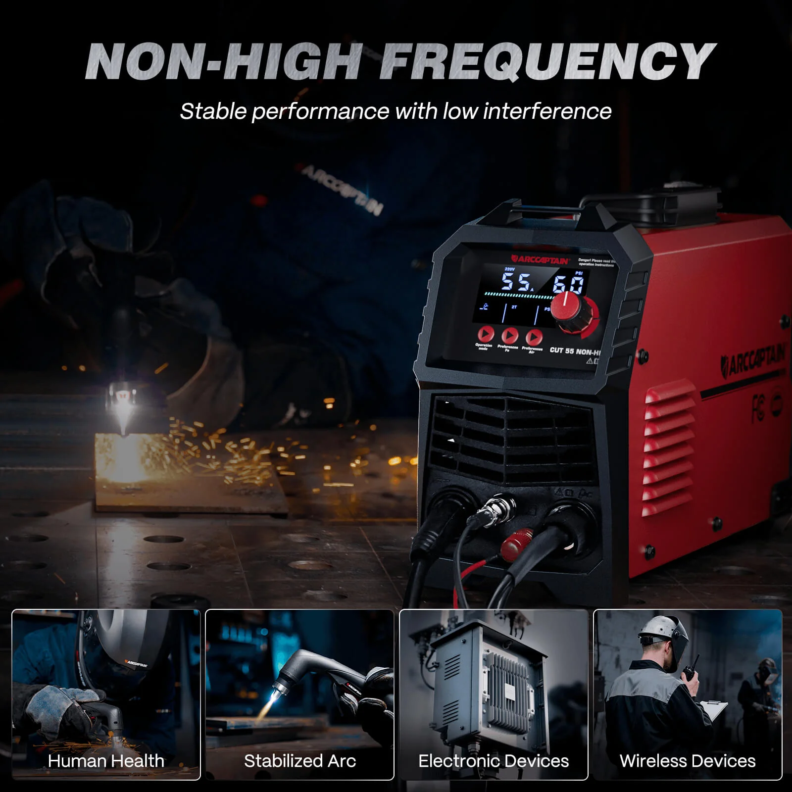 Arccaptain CUT55 NON-HF Plasma Cutter Dual Voltage - Image 6
