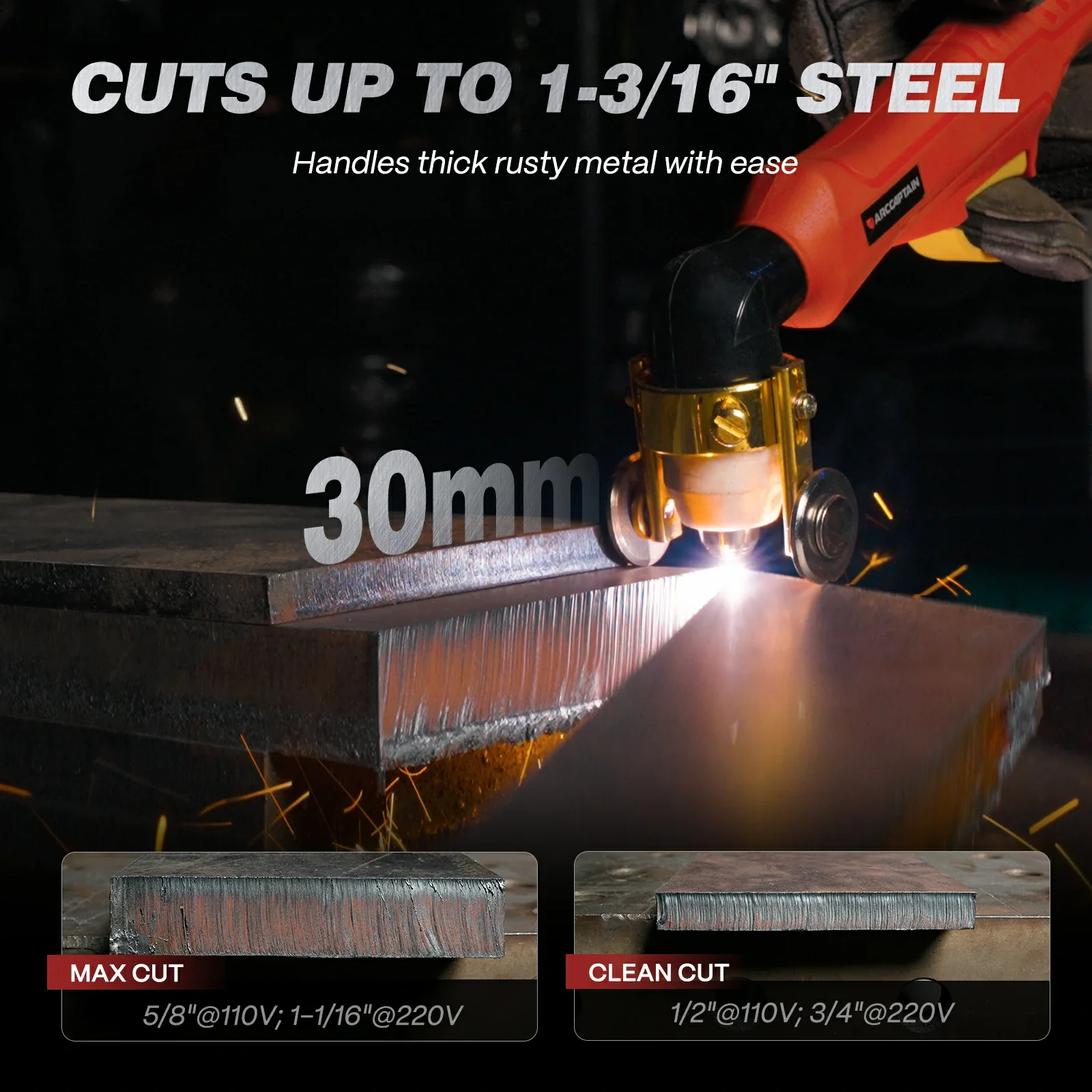 Arccaptain CUT65 HF 65A Heavy-Duty Plasma Cutter - Image 3