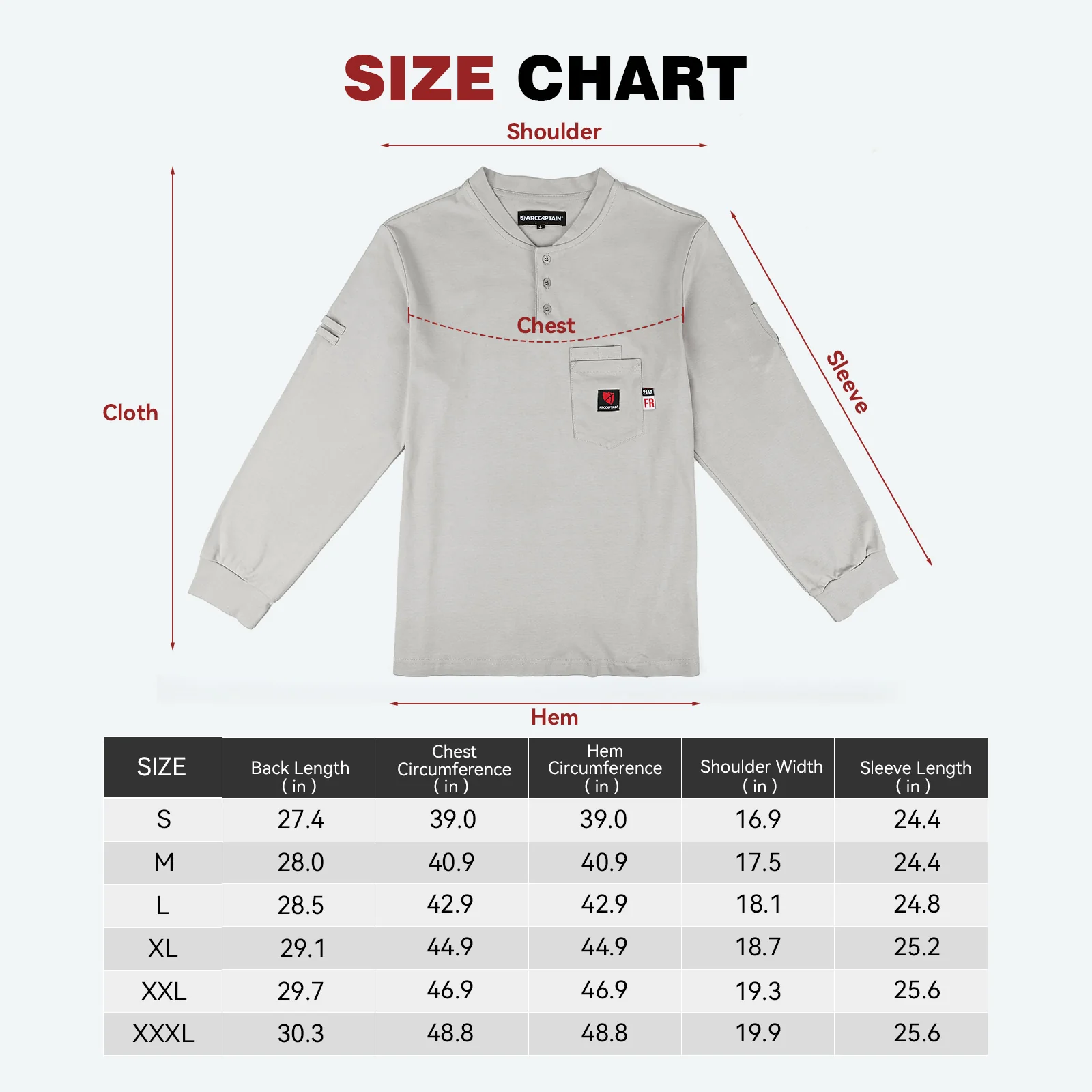 Arccaptain 100% Cotton FR Welding Shirt Long Sleeve Work Shirts - Image 7