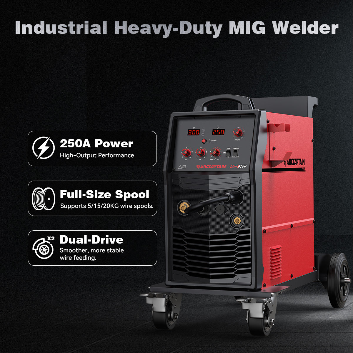 Arccaptain AIM-Forge 250A Industrial Heavy-Duty MIG Welder - Image 14