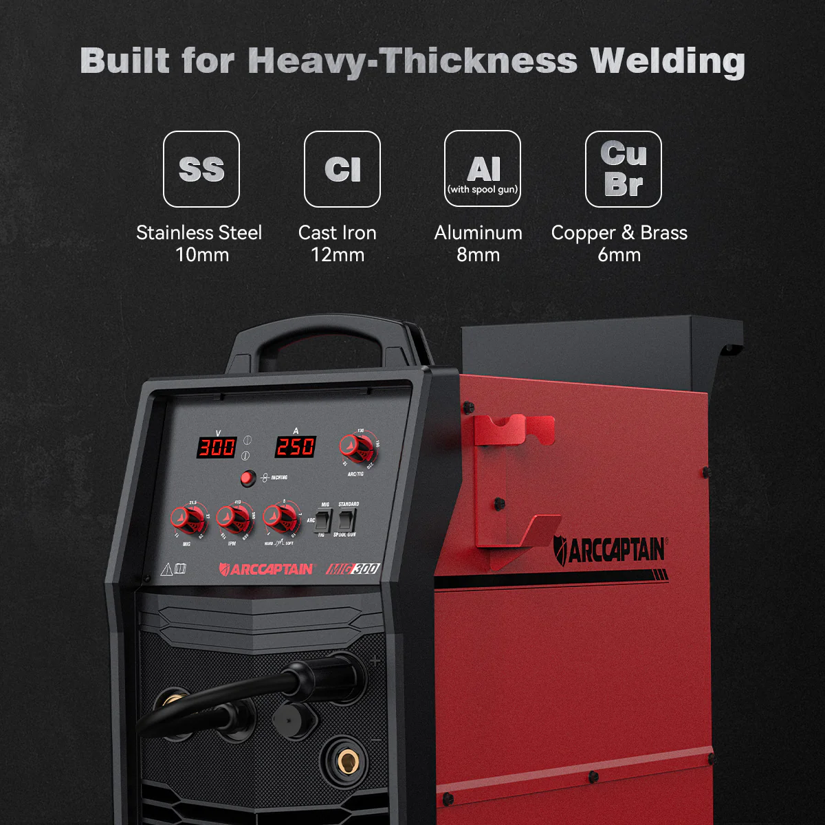 Arccaptain AIM-Forge 250A Industrial Heavy-Duty MIG Welder - Image 9