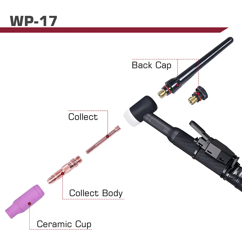 ARCCAPTAIN High Frequency Air Cooled TIG200 DC TIG Torch 13-FT 150 Amps Gun - Image 4