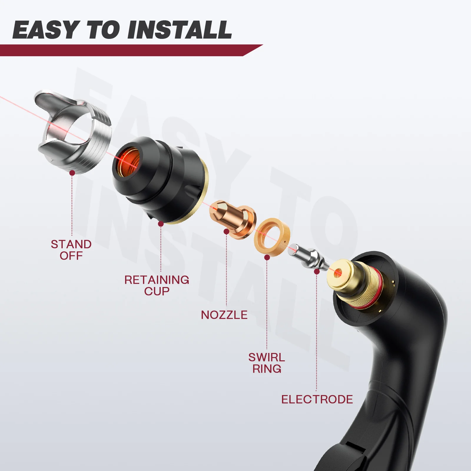 IPT60 Plasma Cutting Torch for CUT55 MP CUT55 NON-HF Plasma Cutter - Image 3