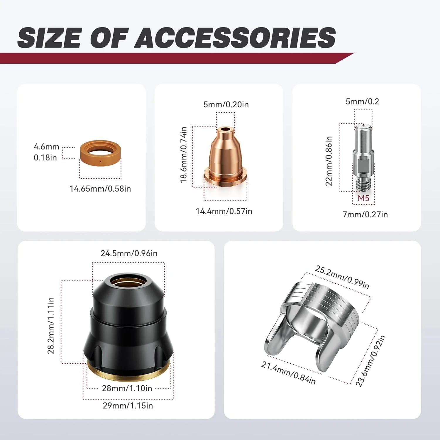 IPT60 Plasma Gouging Consumables Kit for CUT55 MP / CUT50 NON-HF - Image 4