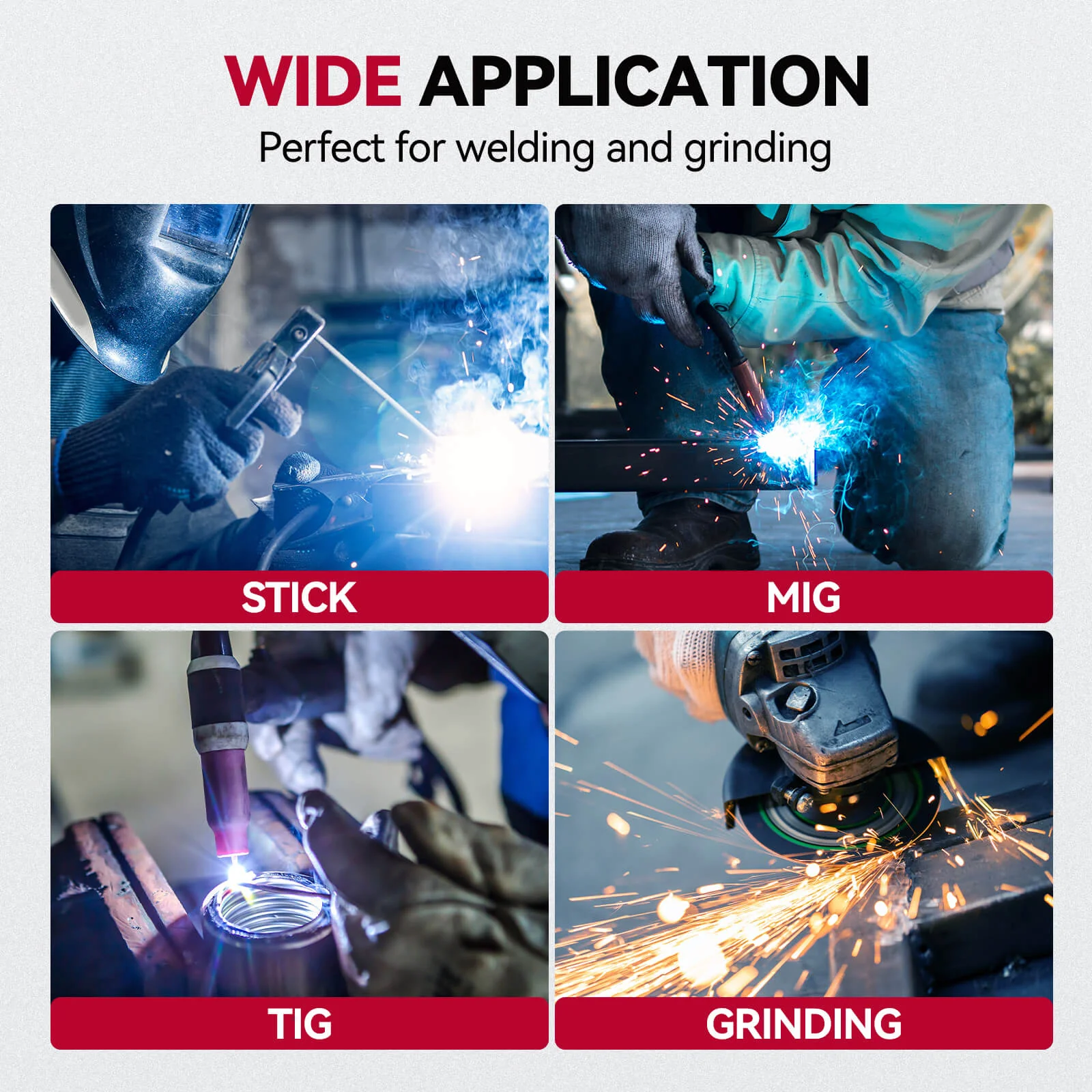 EXSpace X200 Lightweight Welding Helmet with True Color Black - Image 8