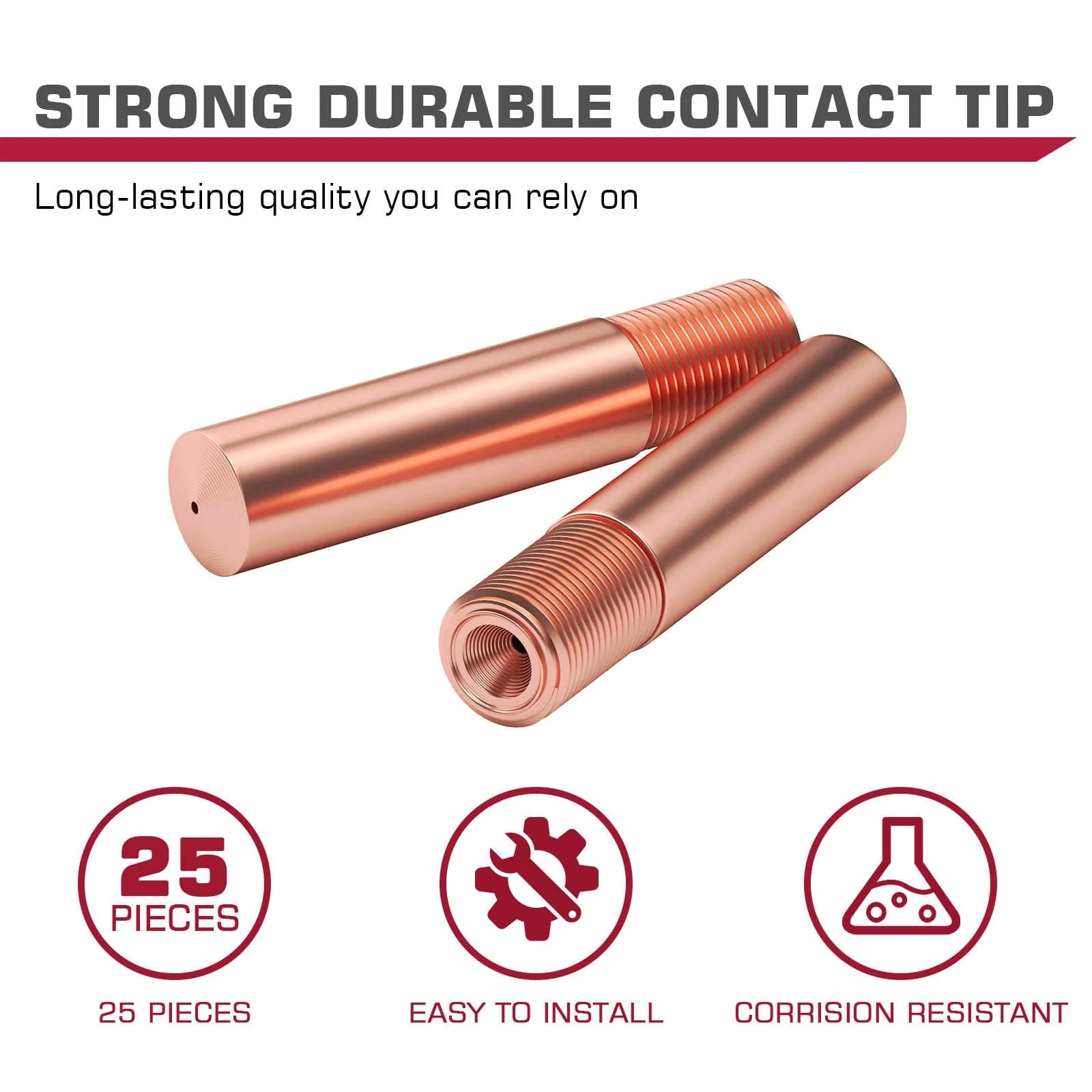 Lincoln MIG Welder Contact Tips Replacement 25 Piece Welding Contact Tip - Image 5