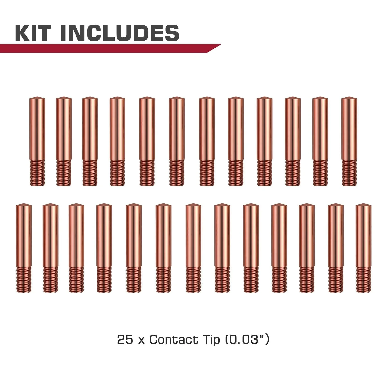 Lincoln MIG Welder Contact Tips Replacement 25 Piece Welding Contact Tip - Image 8