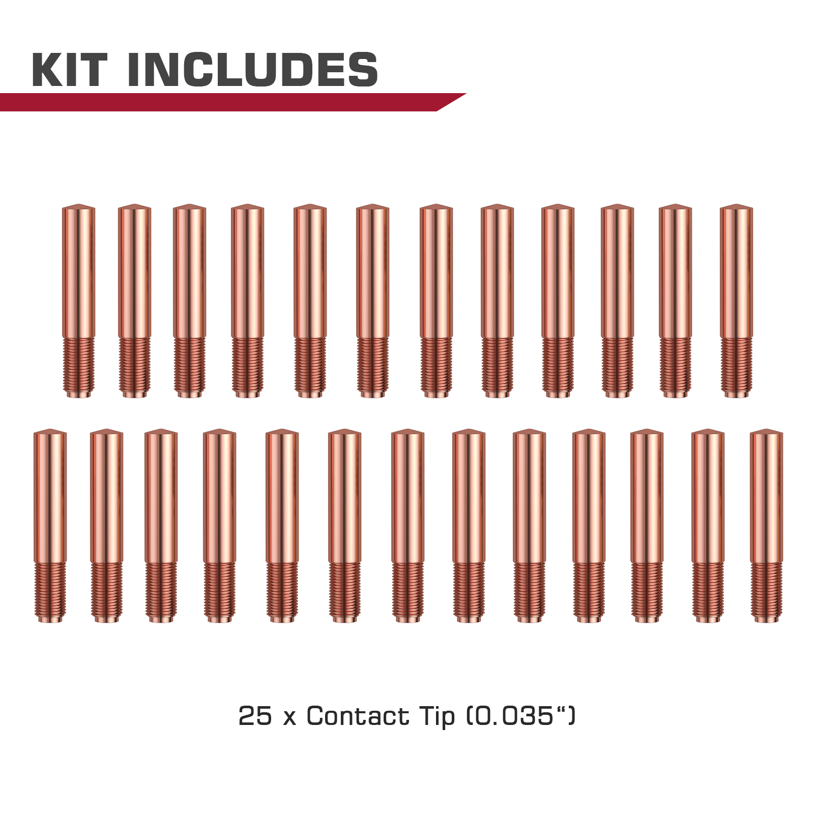 MIG Welding Contact Tips 25 Piece For Miller Millermatic - Image 7