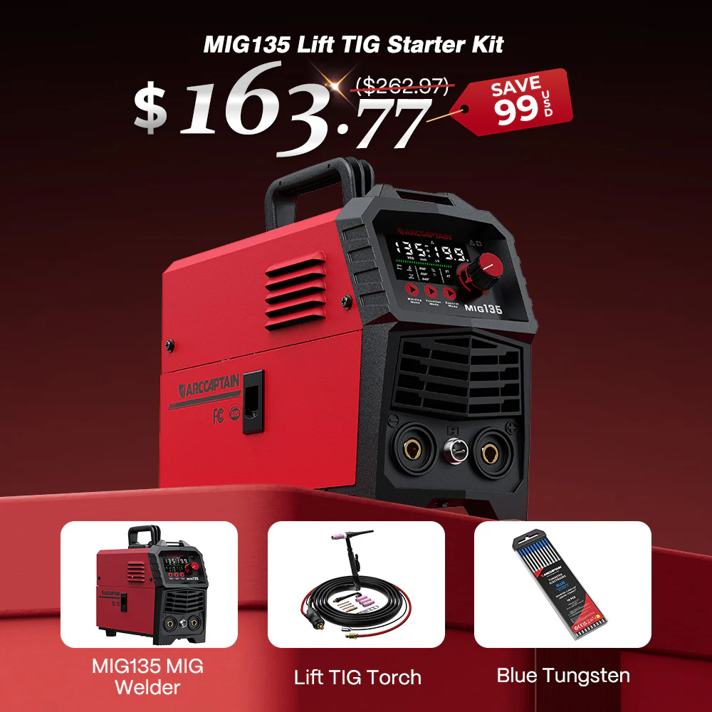Arccaptain MIG135 Three in One 110V Gasless MIG Welder - Image 10