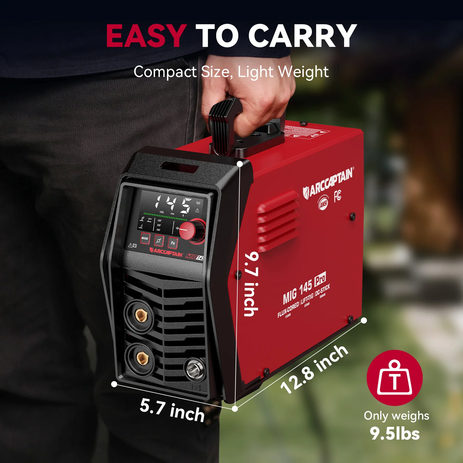 Arccaptain MIG145 Pro Portable 3 in 1 Flux Core Welder - Image 8