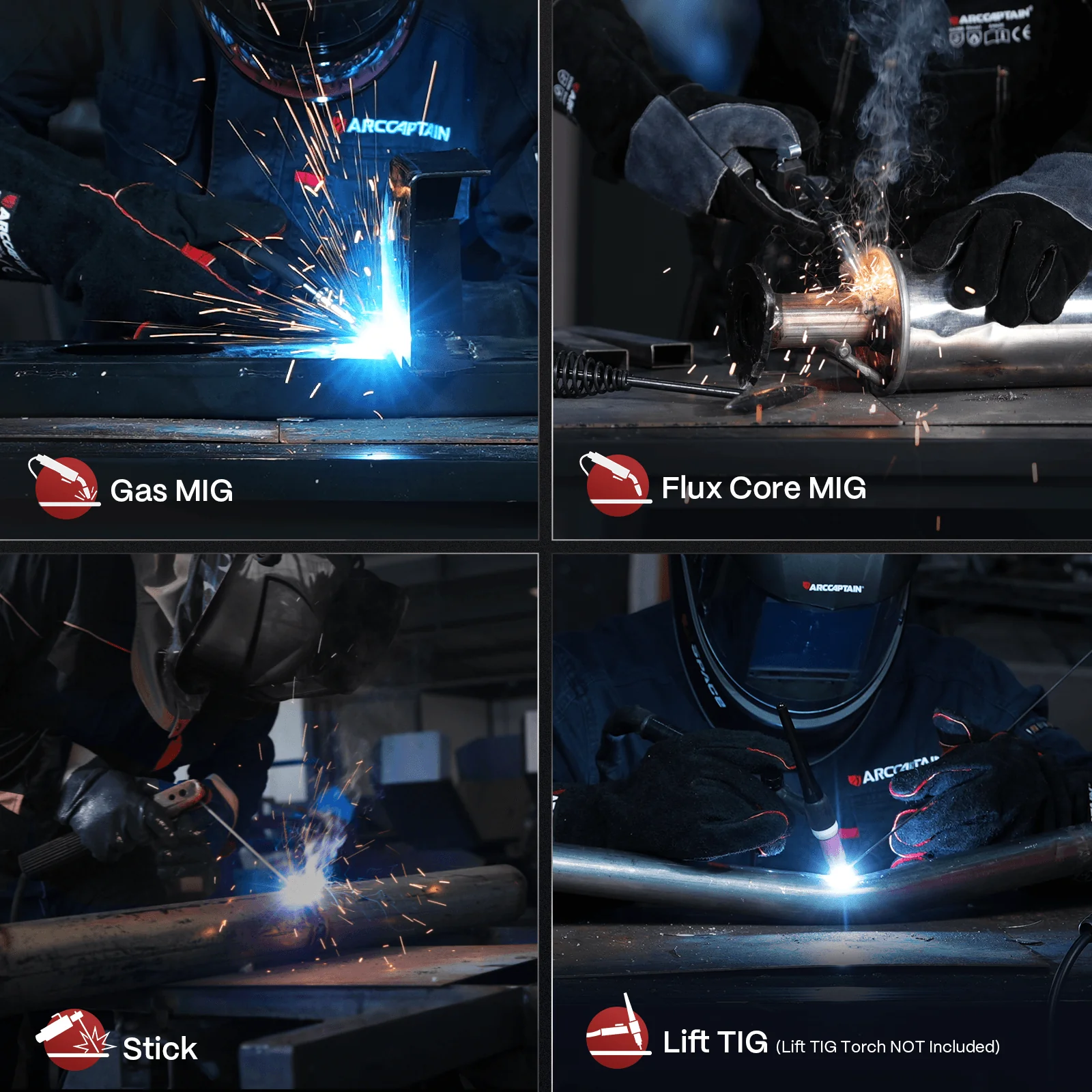 Arccaptain MIG165 Portable MIG Welder Machine For Beginners - Image 4