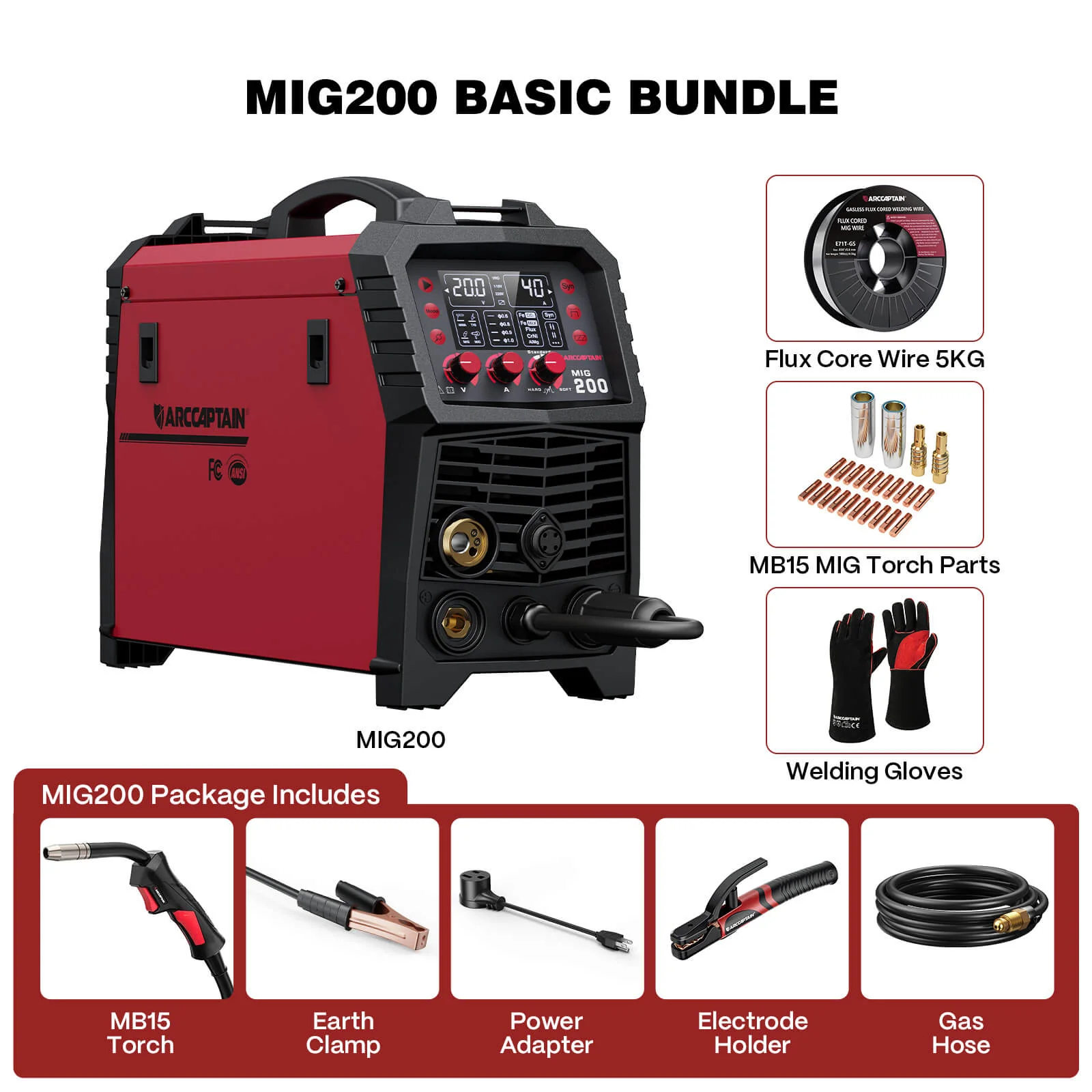 Arccaptain MIG200 Multi Process MIG Welder User-Friendly - Image 17