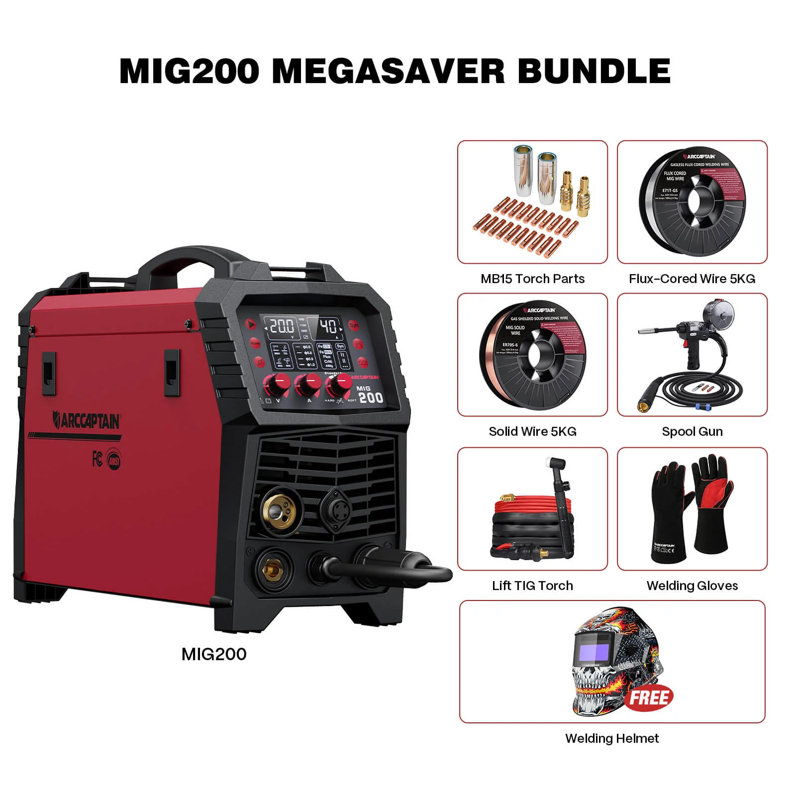 Arccaptain MIG200 Multi Process MIG Welder User-Friendly - Image 18