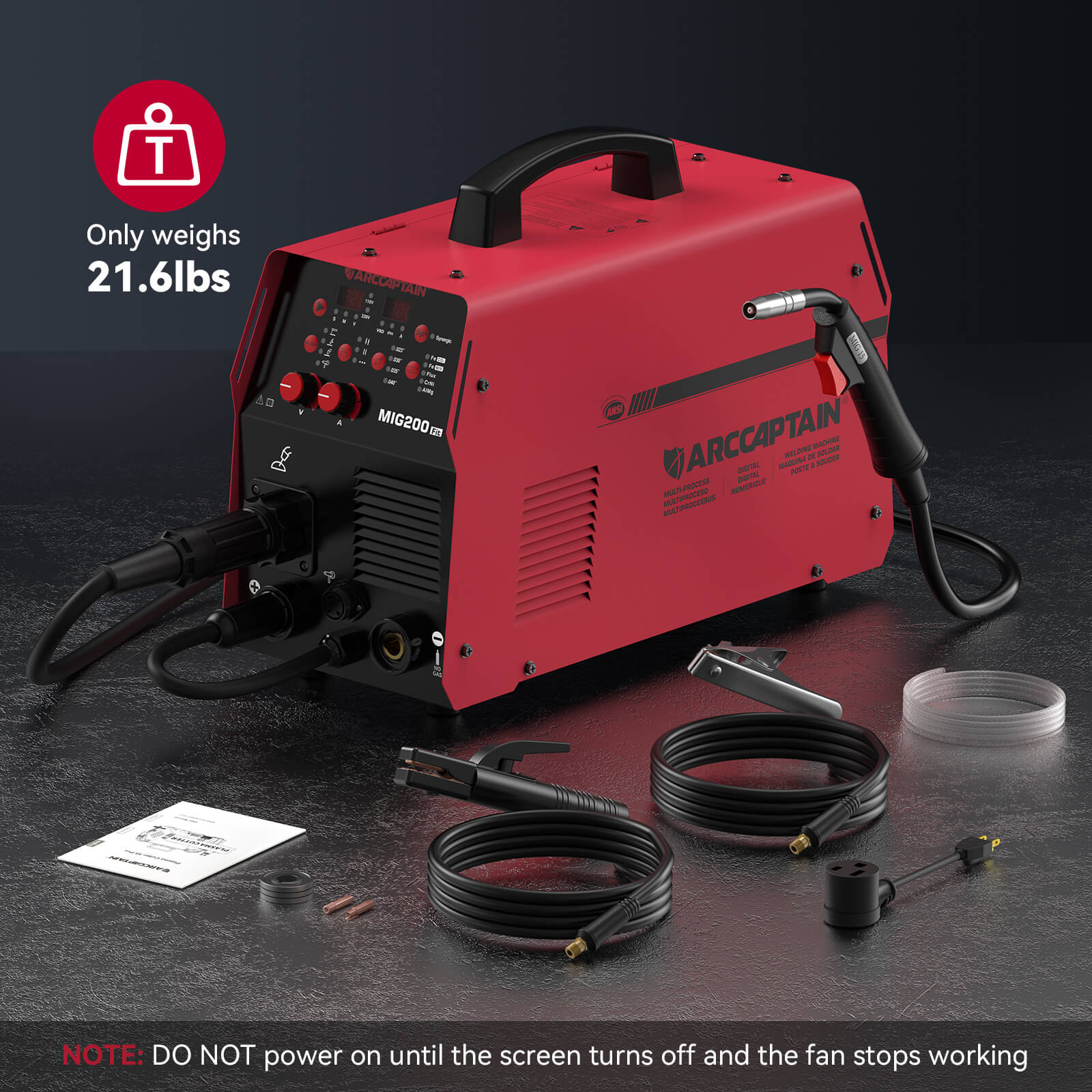 Arccaptain MIG200 Fit Affordable Multifunctional MIG Welder For Beginners - Image 4