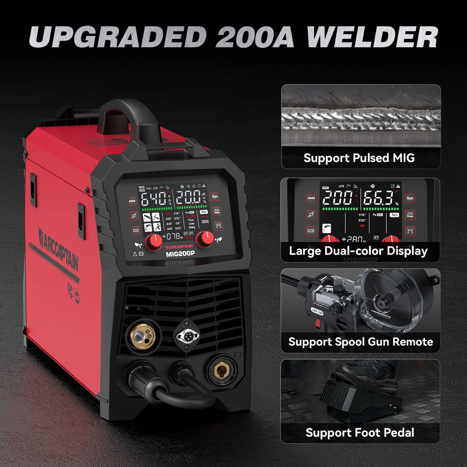 Arccaptain MIG200P Pulse MIG Welding Machine - Image 8