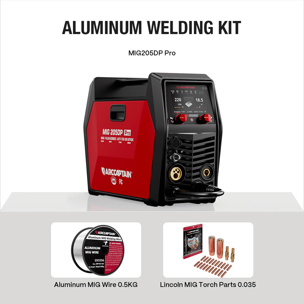 Arccaptain MIG205DP Pro Double Pulse MIG Welder For Aluminum - Image 10